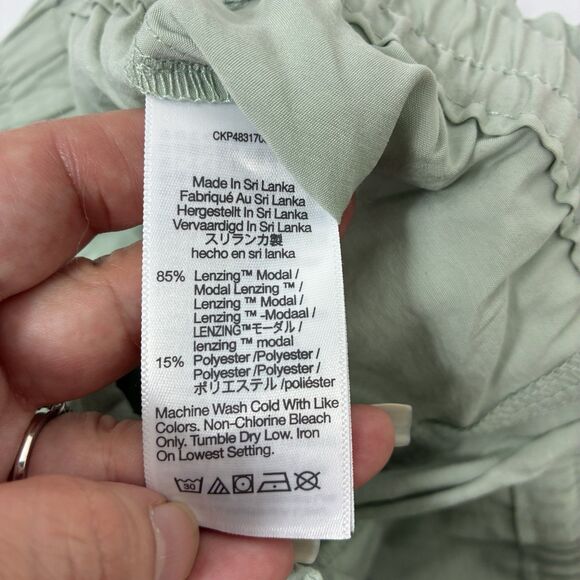 Madewell Pull On Cargo Shorts Paper bag Waist Sz Large Sage Mist Tencell NEW - Picture 7 of 8